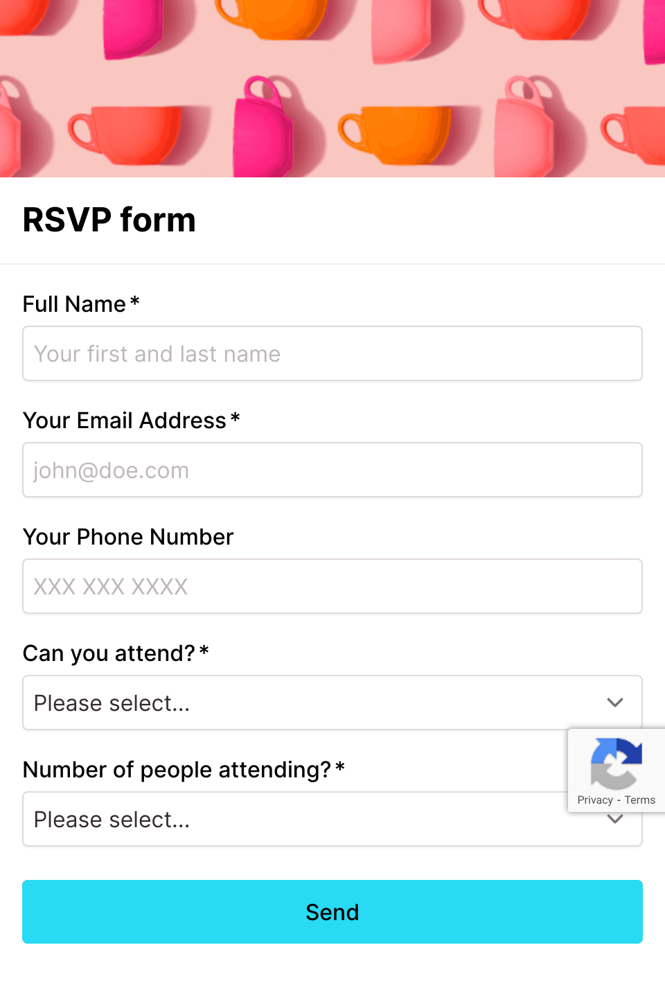 RSVP form